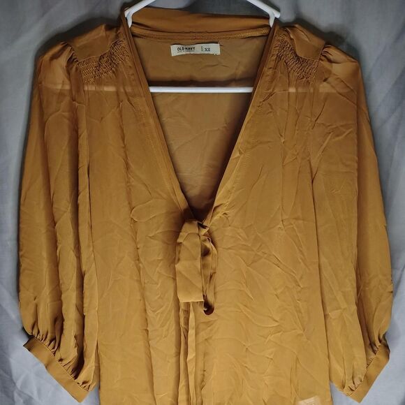 Old Navy Tops - Old-navy Women's Yellow and Orange Blouse
